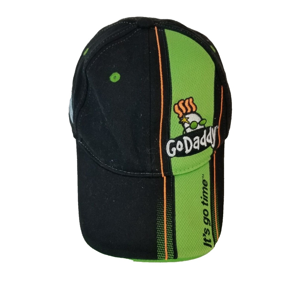 Go Daddy NASCAR Cap Hat #10 Danica Patrick Chase Authentic Stewart-Haas Black